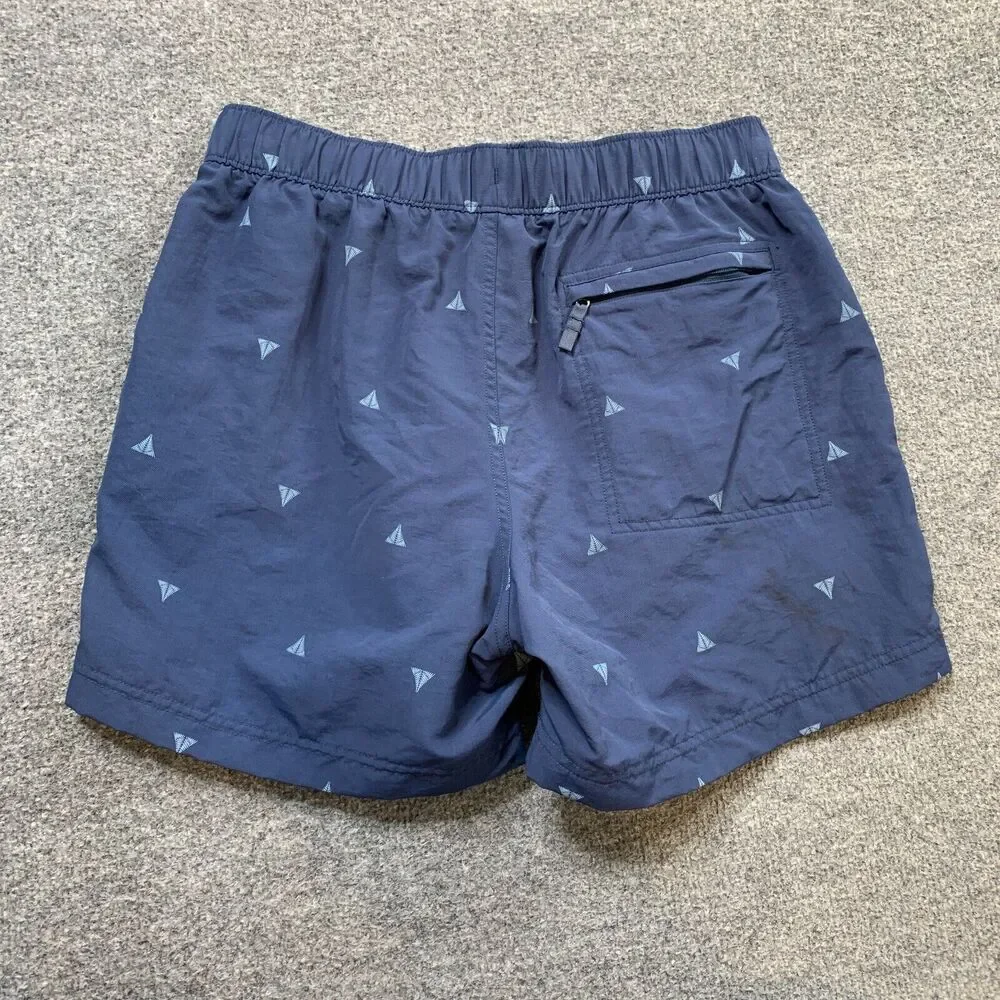 The North Face Shorts Mens Small Navy Class V Pull On Trunk Elastic‎ Waist *READ